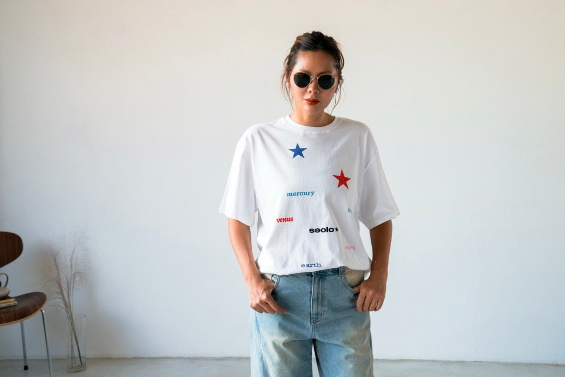 WHITE STARS TEE ( PRE ORDER )