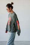 WASHED GREEN SKULL SWEATSHIRT *LAST ONE*