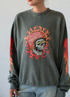 WASHED GREEN SKULL SWEATSHIRT *LAST ONE*