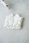 IVORY RUFFLE DOWN VEST *LAST 2*