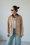 ( BLACK /  BEIGE ) PETITE FIT WORKER JACKET ( PRE ORDER )