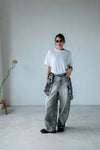 GREY LEOPARD LACE WIDE LEG JEANS 🌟BEST BUY🌟