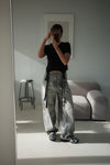 GREY LEOPARD LACE WIDE LEG JEANS 🌟BEST BUY🌟