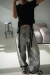 GREY LEOPARD LACE WIDE LEG JEANS 🌟BEST BUY🌟