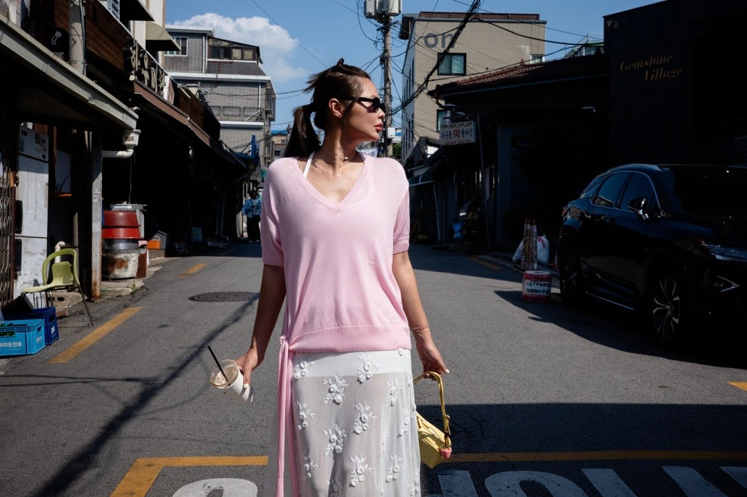( 3 COLOURS ) SIDE TIDE SUMMER KNIT