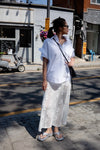 WHITE MESHED FLOWER MAXI SKIRT ⭐️BEST BUY⭐️ ( PRE ORDER )