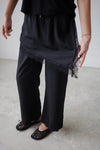 ( WHITE / BLACK ) LACE WRAPS SUMMER PANTS