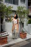 DUSTY ORANGE WRINKLE CHIFFON SHIRT