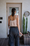 SALMON RUCHED SATINI VEST