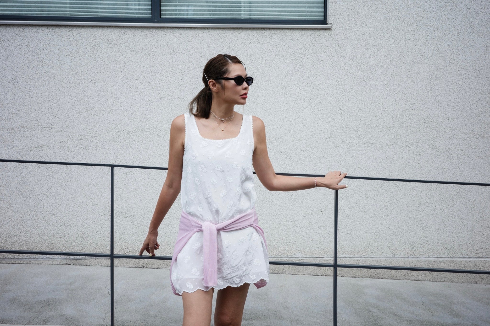 FLOWER GLOSSY SUMMER DRESS