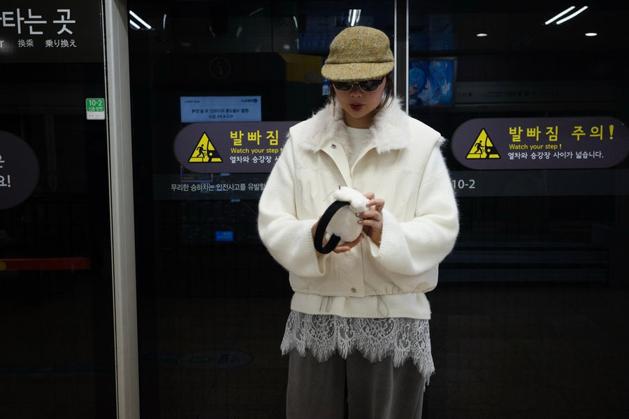 PREMIUM IVORY WOOL SHELL VEST ⭐️BEST BUY⭐️