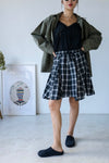 BLACK CHECKERED FLAIR SKIRT *LAST 3*