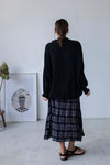 CHECKERED WRINKLED SKIRT *BEST BUY*