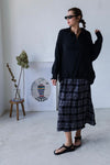 CHECKERED WRINKLED SKIRT *BEST BUY*