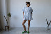 BABY BLUE EMBROIDERED SNOWFLAKES MINI DRESS ( PRE ORDER )