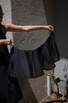 BLACK PLEATED WRAP *LAST ONE*