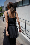 BLACK PLEATED WRAP *LAST ONE*