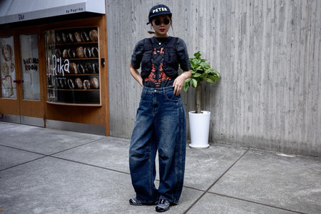 BLUE 3D CURVED WIDE LEG JEANS ⭐️BEST BUY⭐️