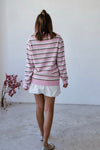BUBBLE GUM PINK STRIPED POLO *LAST ONE*