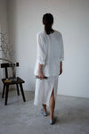 ( WHITE / CHARCOAL ) ULTRA LIGHTWEIGHT SUMMER LINEN BLEND BLAZER