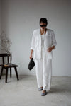 ( 3 COLOURS ) LINEN COTTON COMFY PANTS