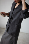 ( WHITE / CHARCOAL ) ULTRA LIGHTWEIGHT SUMMER LINEN BLEND BLAZER