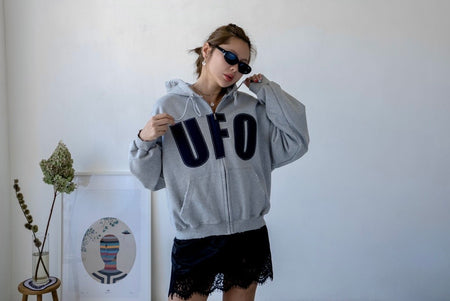 LIGHT GERY UFO HOODED JACKET ( PRE ORDER )