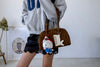 BROWN SUEDE SHOULDER BAG *BEST BUY*