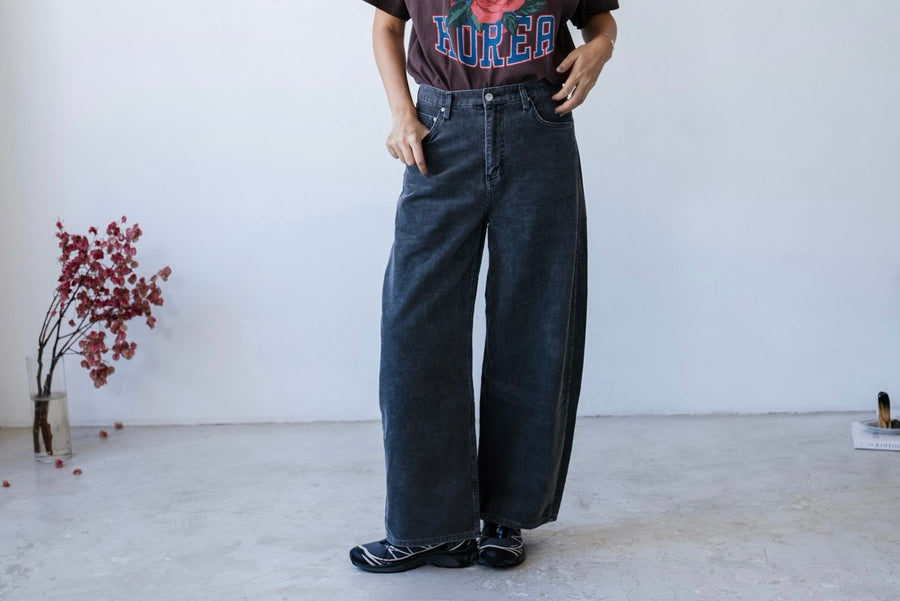 ( CHARCOAL / BEIGE BROWN ) DAILY CORDUROY JEANS