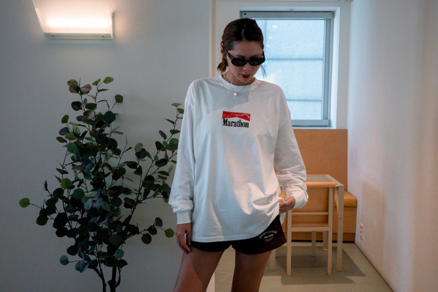 ( BLACK / WHITE ) MARATHON LONG SLEEVE