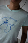 ( MINT / WHITE ) LEMON TEE