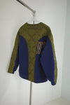 ( BLUE / GREEN ) QUILTED SWEAT SHIRT JACKET *LAST ONE*