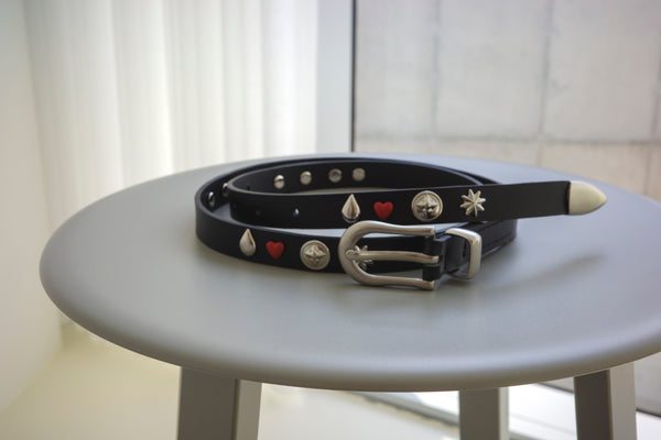 PREMIUM RED HEART STUDDED LEATHER BELT 🌟BEST BUY🌟 ( PRE ORDER )