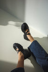 BLACK PLATFORM LEATHER MARY JANE SHOES ( PRE ORDER )