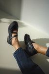 BLACK PLATFORM LEATHER MARY JANE SHOES ( PRE ORDER )