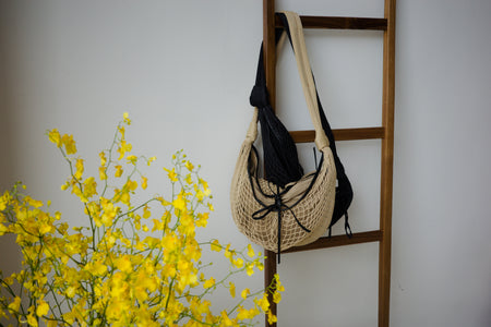 ( BEIGE / BLACK ) FILET BAG *LAST 2*