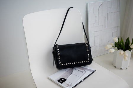 STUDDED LEATHER BAG ( PRE ORDER )