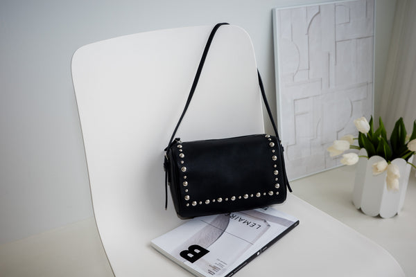 STUDDED LEATHER BAG ( PRE ORDER )