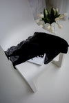 ( BLACK / WHITE ) LACE TRIMMED SILKY WRAP ⭐️BEST BUY⭐️