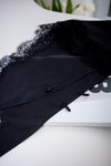 ( BLACK / WHITE ) LACE TRIMMED SILKY WRAP ⭐️BEST BUY⭐️