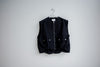 BLACK SATIN BALLON VEST