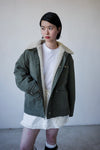OLIVE WOOL LINED CHORE JACKET *LAST 2*
