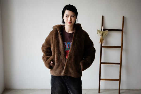 CHOCOLATE BEAR HOODED JACKET