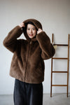 CHOCOLATE BEAR HOODED JACKET