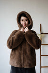 CHOCOLATE BEAR HOODED JACKET