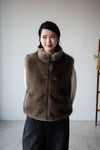 ASH GREY FAUX FUR VEST
