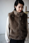 ASH GREY FAUX FUR VEST