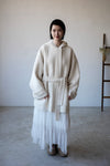 HANDMADE IVORY ALPACA HOODED WOOL JACKET *LAST 2*