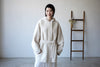 HANDMADE IVORY ALPACA HOODED WOOL JACKET *LAST 2*
