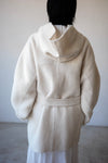 HANDMADE IVORY ALPACA HOODED WOOL JACKET *LAST 2*